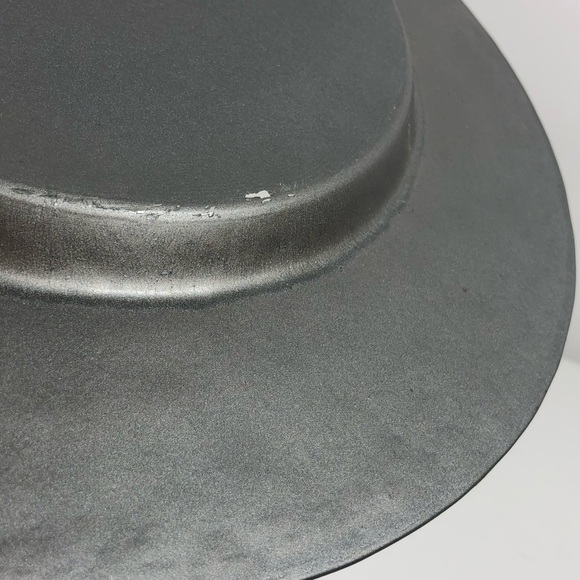 SET of 3 Pcs Pottery Barn 13”Shimmering Gray Tones Hammered Heavy Glass - Picture 7 of 15